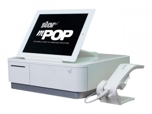 מדפסת קבלות Star mPOP עם מגירת כסף משולבת, בגוף לבן קומפקטי לדלפק קופה